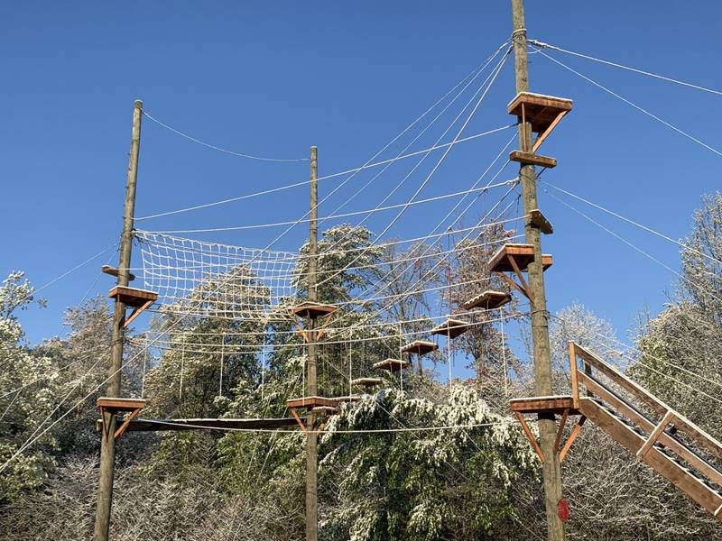 High ropes course designed and built by ARCL Innovations at Leadingham Country Lake