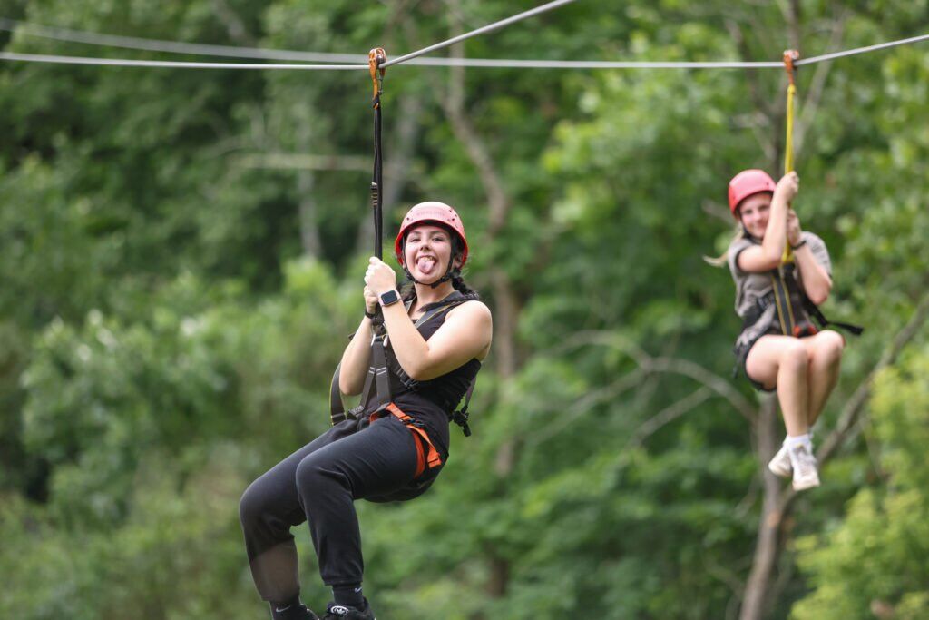 ropes course and zip line construction