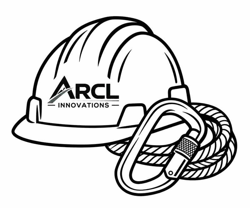 Hard hat representing challenge course construction built around client needs by ARCL Innovations